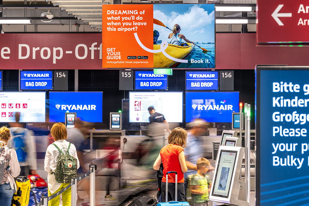 Digitale Screens Abflug