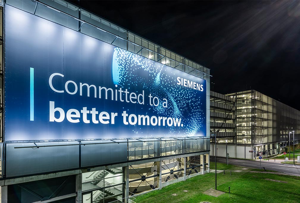 Giant Poster on the driveway