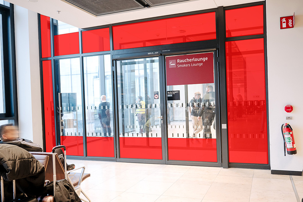 Branding Raucherlounges, Mock-up, BER